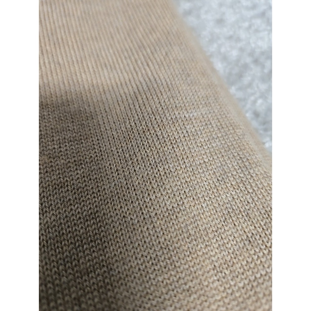 Banana Republic 100% Merino Wool ‎ Quarter Zip Pullover Sweater Beige Men's Sz L - Picture 9 of 10